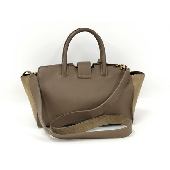 Saint Laurent  Downtown Cabas Tan Shoulder Yves Bag - Picture 1 of 10